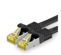 Cat.7 network cable 1m black 1 piece Cat7 Ethernet cable network LAN cable raw cable 10 Gb s SFTP PIMF LSZH set patch cable with Rj 45 plug Cat.6a