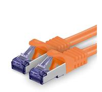 1aTTack.de Cat.7 network cable 2m - orange - 1 piece - Cat7 patch cable (SFTP/PIMF/LSZH) raw cable 10 Gb/s with Rj 45 connector Cat.6a - 1 x 2 meter orange