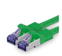 1aTTack.de Cat.7 network cable 3.0 m - green - 1 piece - Cat7 patch cable (SFTP/PIMF/LSZH) raw cable 10 Gb/s with Rj 45 connector Cat.6a - 1 x 3 meters green