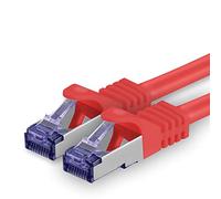 1aTTack.de Cat.7 network cable 7.5m - red - 1 piece - Cat7 patch cable (SFTP/PIMF/LSZH) raw cable 10 Gb/s with Rj 45 connector Cat.6a - 1 x 7.5 meter red