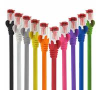 1aTTack.de Cat6 network cable 10x 2m CAT6 - shielding SFTP - CAT.6 RJ45 patch cable Ethernet cable DSL LAN router switch modem patch panel - 10 colors
