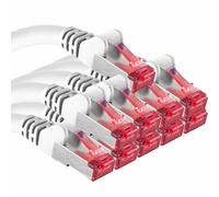 1aTTack.de Cat6 network cable 10x 2m CAT6 - shielding SFTP - CAT.6 RJ45 patch cable Ethernet cable DSL LAN router switch modem patch panel - white - 10 pieces
