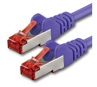 1aTTack.de Cat6 SFTP LAN Network Cable 1x 30m RJ45 Ethernet purple | Cat6 S/FTP PIMF, double shielded, 250 MHz, halogen-free, up to 1 Gbit/s; RJ45 for router, switch, modem, PC and patch panel