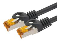 1aTTack.de CAT6a Outdoor LAN Network Cable 1x 50m - Black | Ethernet patch cable for outdoor use, data lead for wired connections, multiple lengths available up to 75m