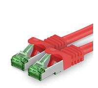 1aTTack.de CAT7 LAN Network Cable 1x 25m 10Gbps Ethernet SFTP - red | Shielded SFTP PIMF LSZH internet cable for gaming, patch cable with RJ45 connector for PS5, Xbox, router and switch