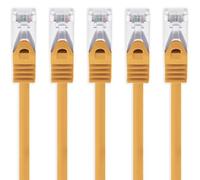 1aTTack.de CAT7 LAN Network Cable 5x 0.25m RJ45 10Gbps S/FTP - Orange | Ethernet patch lead, 500 MHz, Cat6a connectors, compatible Cat6/Cat5e, router, switch, modem, PC, gaming, Xbox, PlayStation
