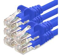 1aTTack.de Network cable Cat.6 - blue - 5X - 1m - (set) - CAT6 Ethernet cable Lanka cable 1000 Mbits patch cable