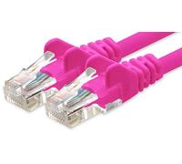 1aTTack.de Network cable Cat.6 - Magenta - 1x - 1m - CAT6 Ethernet cable Lanka cable 1000 Mbits patch cable