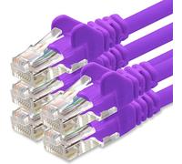 1aTTack.de Network cable Cat.6 - purple - 5X - 0.25m - (set) - CAT6 Ethernet cable Lanka cable 1000 Mbits patch cable