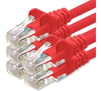 1aTTack.de Network cable Cat.6 - red - 5X - 7.5m - (set) - CAT6 Ethernet cable Lanka cable 1000 Mbits patch cable