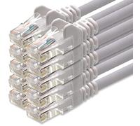 1aTTack.de Network cable Cat.6 - white - 10x - 3.0 m - (set) - CAT6 Ethernet cable Lanka cable 1000 Mbits patch cable