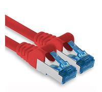 1aTTack.de Patch cable - 0.5m Ethernet, network, LAN cable CAT6a (for gigabit networks, routers, switches, modems with RJ45 input - red)