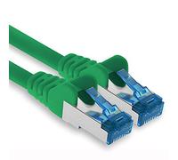 1aTTack.de Patch cable - 15m Ethernet, network, LAN cable CAT6a (for gigabit networks, routers, switches, modems with RJ45 input - green)
