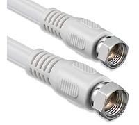 1aTTack.de SAT antenna cable 10 meters 2x shielded F connector > F connector (fully shielded) SAT white F-F 85db