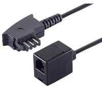 1aTTack.de TAE F Male to RJ11 Socket 6/4 Telephone Adapter Cable Flat Cable Telephone Extension Cable 0.2 m