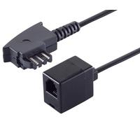 1aTTack.de TAE F Male to RJ11 Socket 8/4 Telephone Adapter Cable Flat Cable Telephone Extension Cable 0.2 m