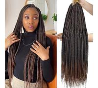 1B/30 Goddess Braid Crochet Hair 24" T30 Ombre Brown Pre Looped Braid Hair for Black Women Soft 6 Packs 144 Strands Chicmoi (T30, 24inch, 6pcs)