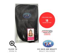 (1B Natural Black) Sleek MEAGAN Smooth Long bob Face Wig 15'' Inch