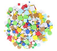 1Bag Geometric Stickers Self Adhesive Decorative Craft Shapes for DIY Projects for Home School and Festival Decor Bright and Designs