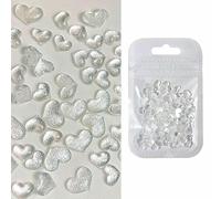 1Bag Mix Colorful Jelly Clear Ribbon Bowknot Nail Charms Heart Pearls Flower Flat-Back Gems Parts Nail Art Manicure Decorations-L001