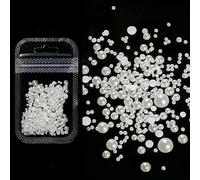 1Bag Mix Colorful Jelly Clear Ribbon Bowknot Nail Charms Heart Pearls Flower Flat-Back Gems Parts Nail Art Manicure Decorations-G001