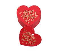 1Bag Valentine's Heart Gift Label Gift Wrapping Labels Invitation Card Accessories To Improve Presentation Romance Occasion For Occasion To Task