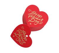 1Bag Valentine's Heart Label Golden Color Letter Romance Packaging Decors for Gift Wrapping and Creative Projects Paper Gift Label