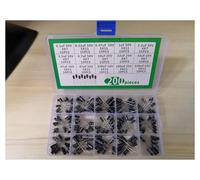 1box 15Value-200pcs Aluminum Electrolytic Capacitor Kit 10V/16V/25V/50V 220uf 100uf 47uf 33 22 10 4.7 3.3 2.2 1 0.47 0.22 0.1 Uf Capacitance Meters