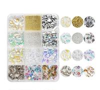 1Box 3D Acrylic Flowers Butterfly Bear Nails Art Shapes Jewelry Accessories Decoration Crafting