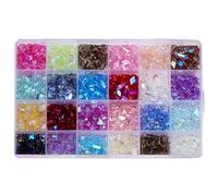 1Box 3D Nails Charm Rhinestones Nails Art Mixed Size Resin Nails Stones With Flat Bottom For Nails Enthusiasts