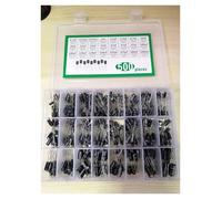 1box Aluminum Electrolytic Capacitor Kit 500pcs 10V 16V 25V 50V 0.22/0.47/1/2.2/3.3/4.7/10 22 33 47 100 220 330 470 680 1000 UF Capacitance Meters