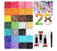 1Box Glittering Resin Flat Back Rhinestones Bedazzling Colorful Flatback for Nails Art in Assorted Jelly Colors and Sizes Resin Glittering Flat Back Rhinestones