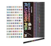 1Box Glowing Markers Acrylic Marker Pen with Broad/Fine Tips for Classroom Parties Art Projects Double Tip Glow in Dark Marker Pen