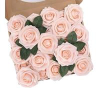 1Box Realistic Latex Foam Roses With Stems And Leaves For Flower Arrangements Home Wedding Decorations Artificial Flower For Cake Decorating
