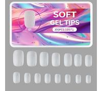 1Box Short Matte Resin Nail Tips for NailsArt Salon Personal Use Achieve the Desired Look Care At Home