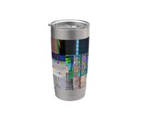 1C9984DA Glitch Art Digital Distortion Artifacts Stainless Steel Insulated Tumbler