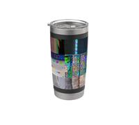 1C9984DA Glitch Art Digital Distortion Artifacts Stainless Steel Insulated Tumbler