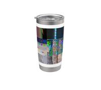 1C9984DA Glitch Art Digital Distortion Artifacts Stainless Steel Insulated Tumbler
