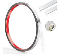 1cm-300cm Peel and Stick Moulding,Self-Adhesive Tile Trim Stainless Steel,Flexible Edging Strip Gold Metalized,Moulding Trim Corner Trim for Mirror Frame Ceiling Cabinet Tile Fireplace（Silver）