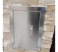 1cm Thickened Metal Access Panel, Outdoor Wall Access Panel with Door Handle, Universal Wall Hole Cover Plate for Wiring Cables, Easy Install(150x400mm(6x16in))