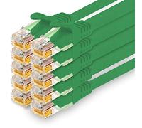 1CONN - 1.5m network cable, Ethernet, Lan & patch cable for maximum internet speed & connects all devices with RJ 45 socket green - 10 pieces