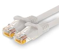1CONN - 10m network cable, Ethernet, Lan & patch cable for maximum internet speed & connects all devices with RJ 45 socket white - 1 piece