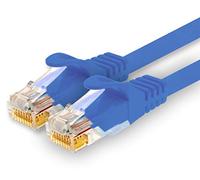 1CONN - 2.0m network cable, Ethernet, Lan & patch cable for maximum internet speed & connects all devices with RJ 45 socket blue - 1 piece