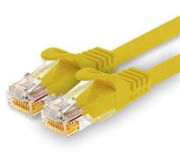 1CONN - 30m network cable, Ethernet, Lan & patch cable for maximum internet speed & connects all devices with RJ 45 socket yellow - 1 piece