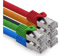 1CONN 5.0m - 5 colors 02 CAT.7 computer Ethernet cable network cable (raw cable) patch cable S-FTP LSZH PIMF 10GB s RJ45 plug Cat6a