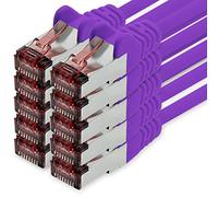 1CONN Cat6 network cable 10 x 0.25 m purple Ethernet cable Lankabel Cat6 Lan network cable Sftp Pimf patch cable 1000 Mbit s