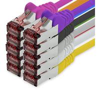 1CONN Cat6 Network Cable 10 x 0.5 m Color 10 Ethernet Cable Lankabel Cat6 Lan Network Cable Sftp Pimf Patch Cable 1000 Mbit s