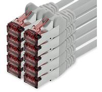 1CONN Cat6 network cable 10 x 0.5 m gray Ethernet cable Lankabel Cat6 Lan network cable Sftp Pimf patch cable 1000 Mbit s