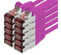 1CONN Cat6 network cable 10 x 0.5 m magenta Ethernet cable Lankabel Cat6 Lan network cable Sftp Pimf patch cable 1000 Mbit s