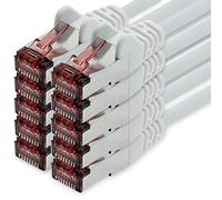 1CONN Cat6 network cable 10 x 0.5 m white Ethernet cable Lankabel Cat6 Lan network cable Sftp Pimf patch cable 1000 Mbit s